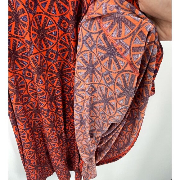 LuLaRoe Womens Maxi Skirt XS Red Geometric Casual Wheel Lightweight Knit New - Picture 7 of 10